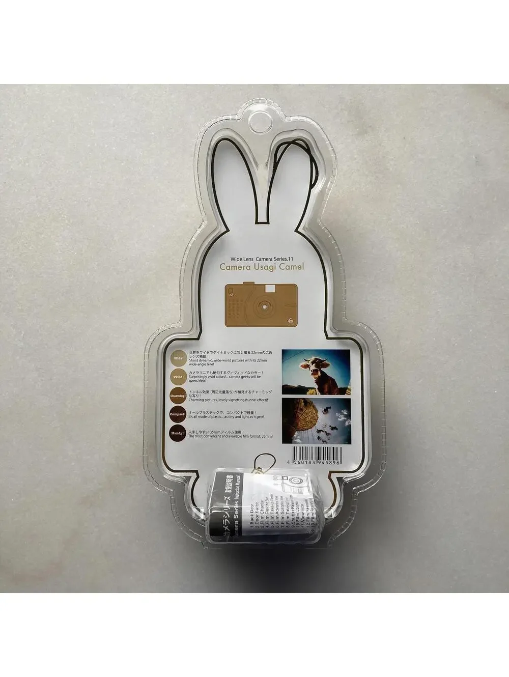 Japan White Slim Angel Wide Lens Superheadz 35mm Film Toy Camera Novelty Gift